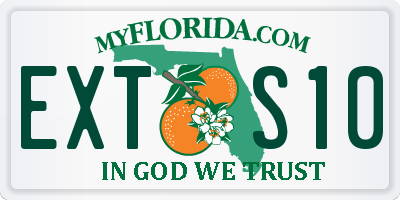 FL license plate EXTS10