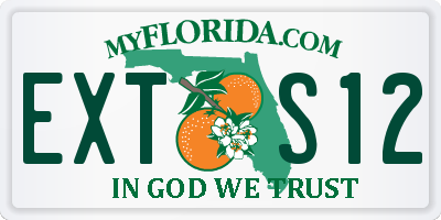 FL license plate EXTS12