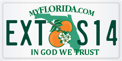 FL license plate EXTS14