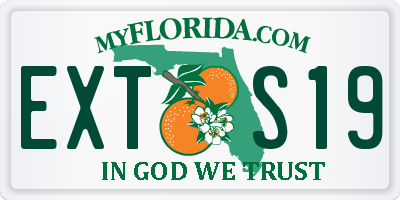 FL license plate EXTS19