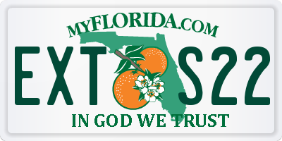 FL license plate EXTS22