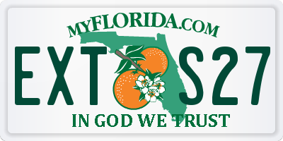 FL license plate EXTS27