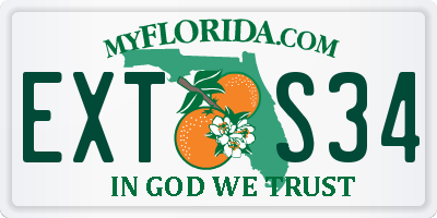 FL license plate EXTS34