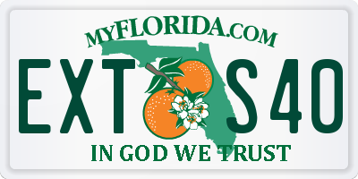 FL license plate EXTS40