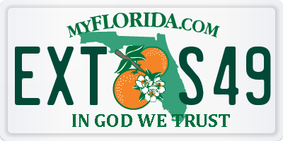 FL license plate EXTS49