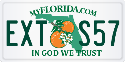 FL license plate EXTS57