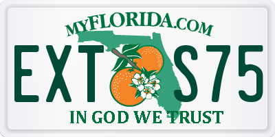 FL license plate EXTS75