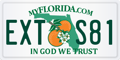 FL license plate EXTS81