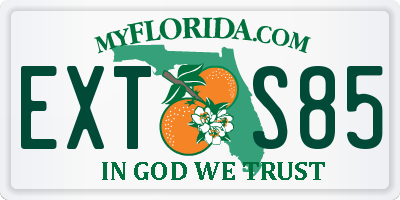 FL license plate EXTS85