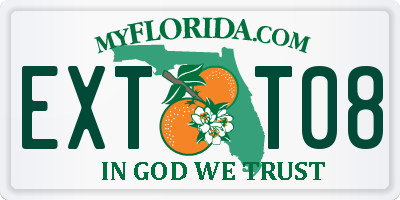 FL license plate EXTT08