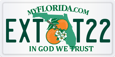 FL license plate EXTT22