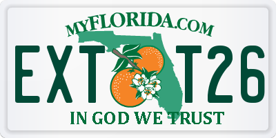 FL license plate EXTT26