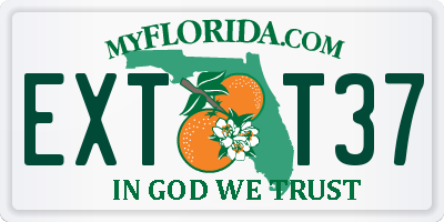 FL license plate EXTT37