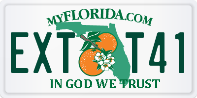 FL license plate EXTT41