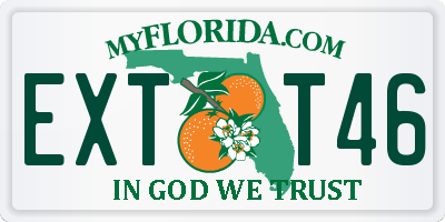 FL license plate EXTT46