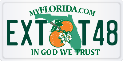 FL license plate EXTT48