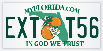 FL license plate EXTT56