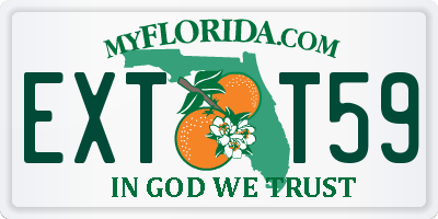 FL license plate EXTT59