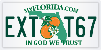 FL license plate EXTT67