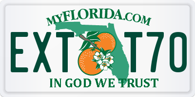 FL license plate EXTT70