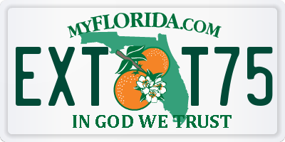FL license plate EXTT75