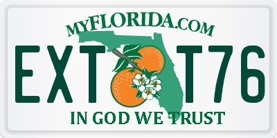 FL license plate EXTT76