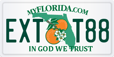 FL license plate EXTT88
