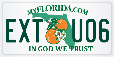 FL license plate EXTU06