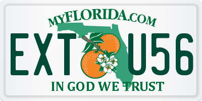 FL license plate EXTU56