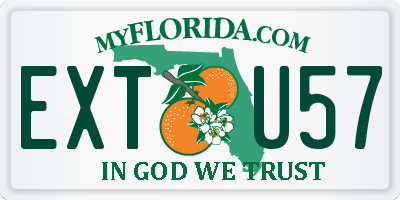 FL license plate EXTU57