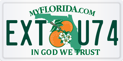 FL license plate EXTU74