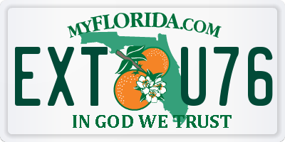 FL license plate EXTU76