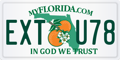 FL license plate EXTU78