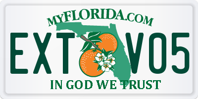 FL license plate EXTV05