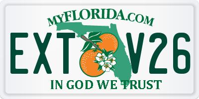 FL license plate EXTV26