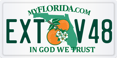 FL license plate EXTV48