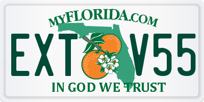 FL license plate EXTV55