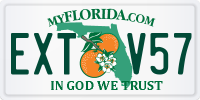 FL license plate EXTV57
