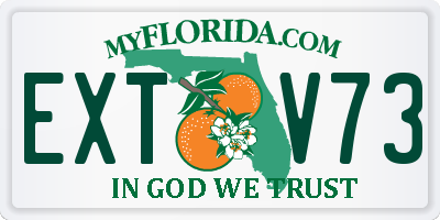 FL license plate EXTV73