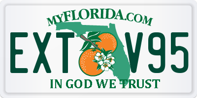 FL license plate EXTV95