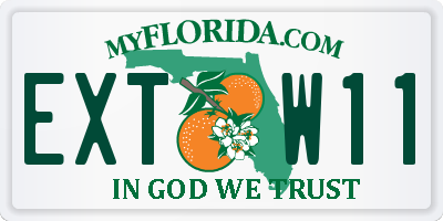 FL license plate EXTW11