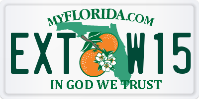 FL license plate EXTW15