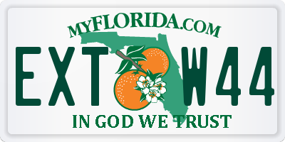 FL license plate EXTW44