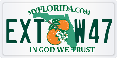 FL license plate EXTW47
