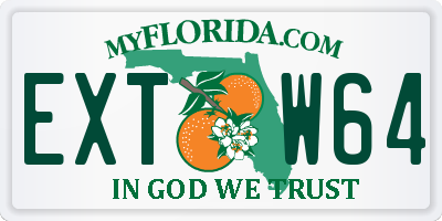 FL license plate EXTW64
