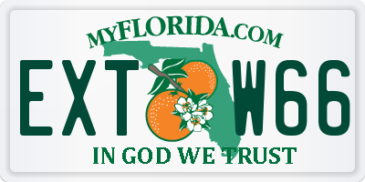 FL license plate EXTW66