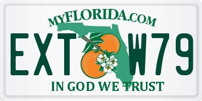 FL license plate EXTW79