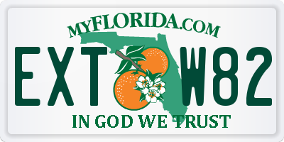 FL license plate EXTW82