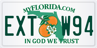 FL license plate EXTW94