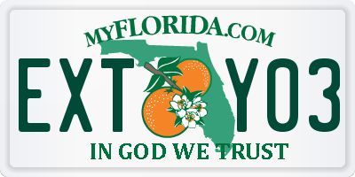 FL license plate EXTY03
